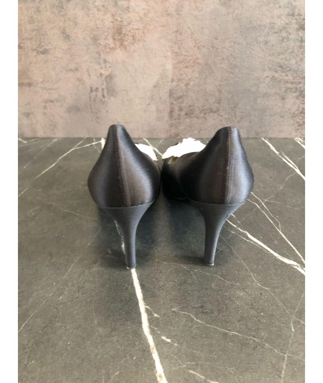 CHANEL Черные текстильные туфли, фото 4