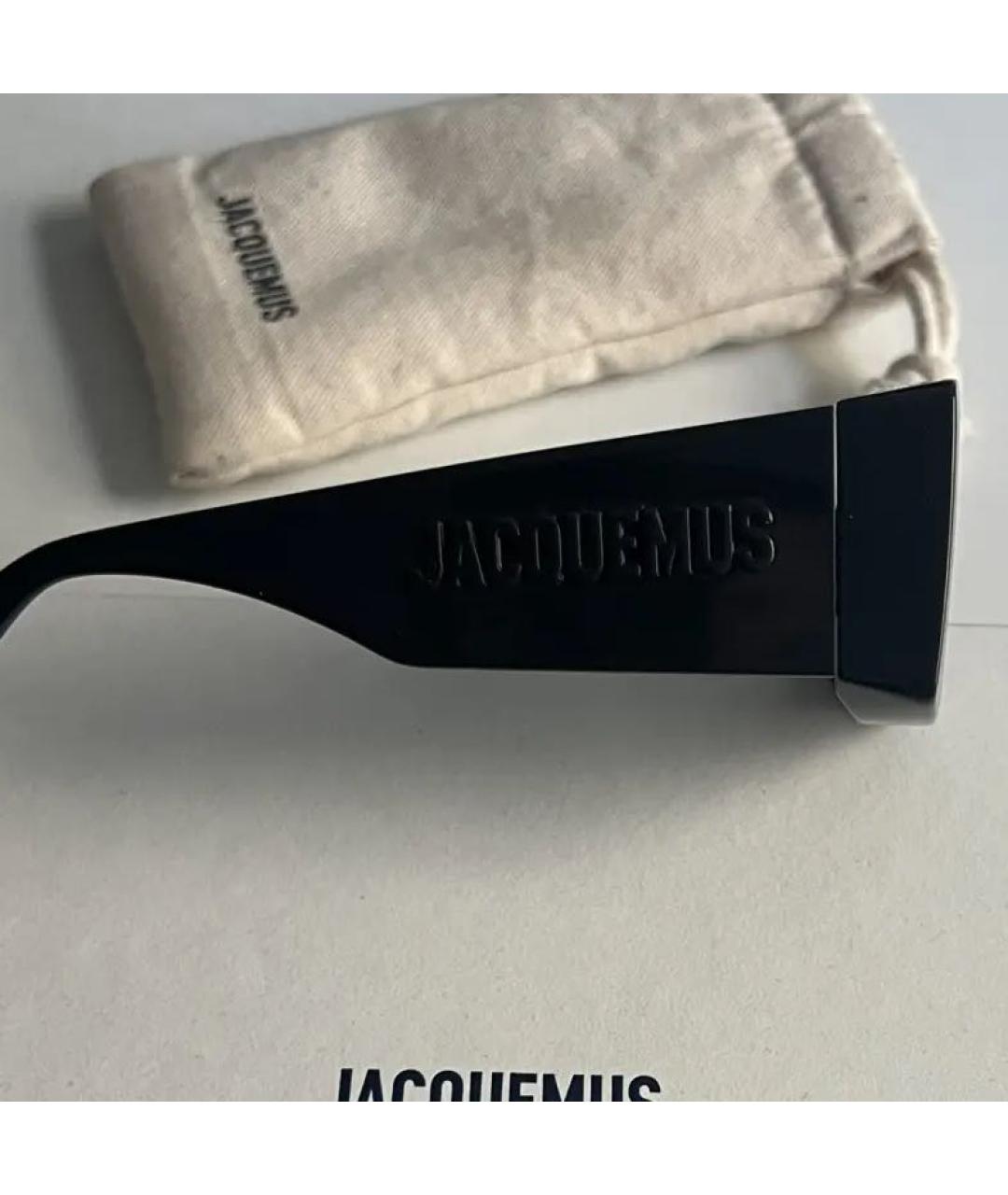 JACQUEMUS Черные пластиковые солнцезащитные очки, фото 4