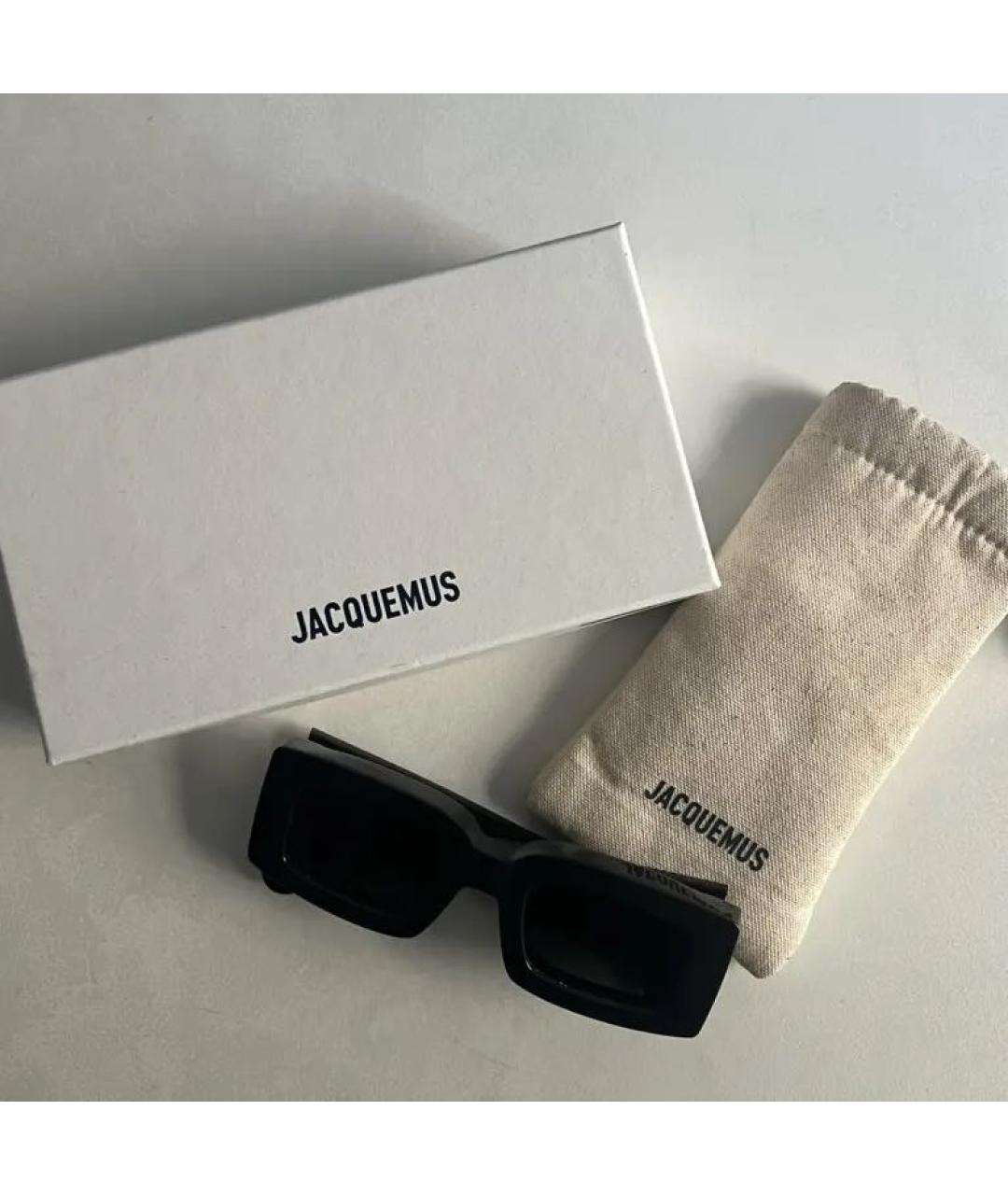 JACQUEMUS Черные пластиковые солнцезащитные очки, фото 3