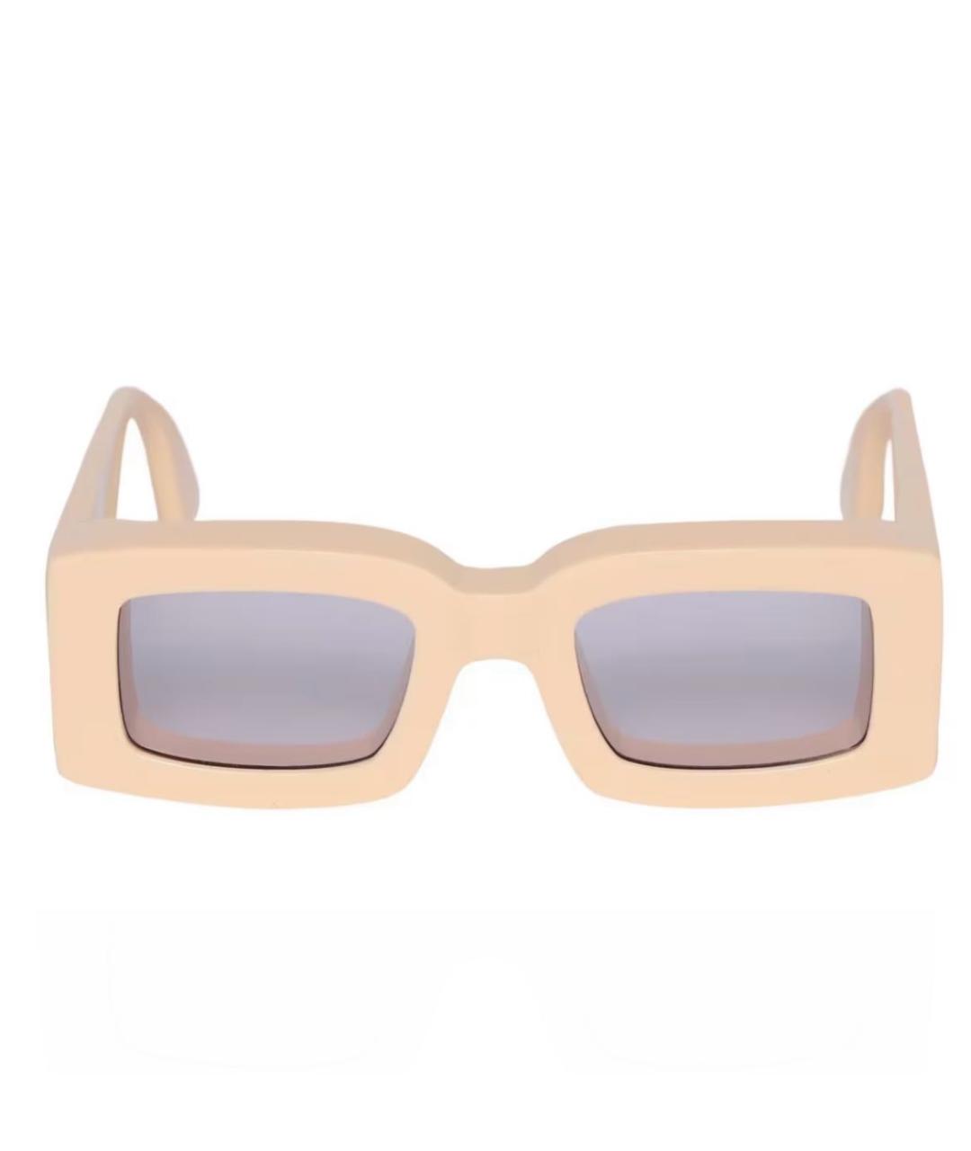 JACQUEMUS Бежевые пластиковые солнцезащитные очки, фото 3