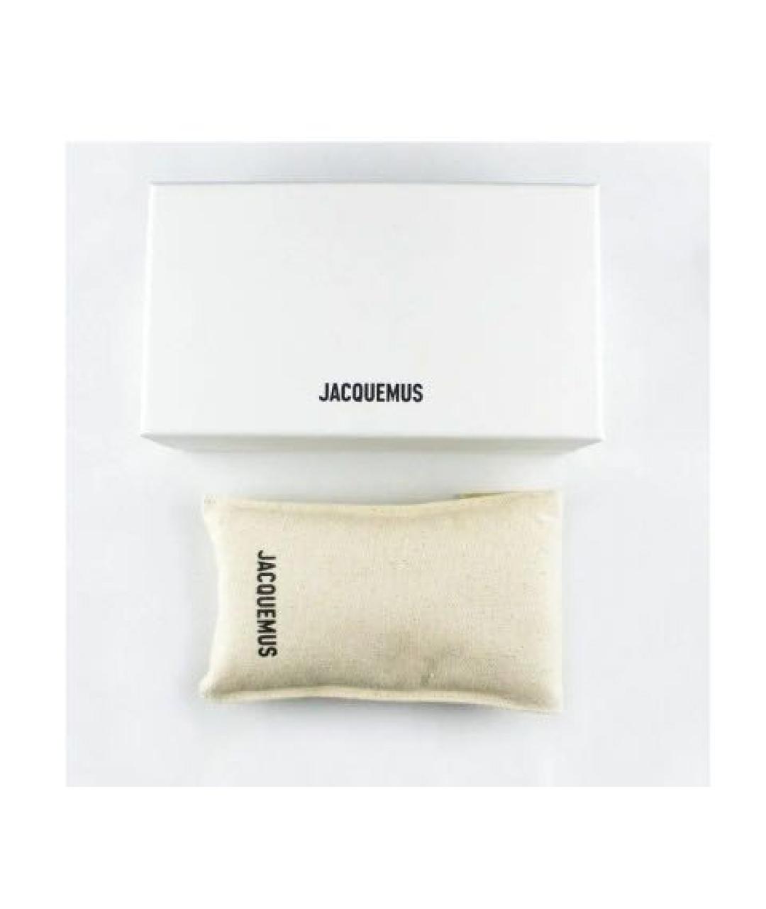 JACQUEMUS Бежевые пластиковые солнцезащитные очки, фото 6