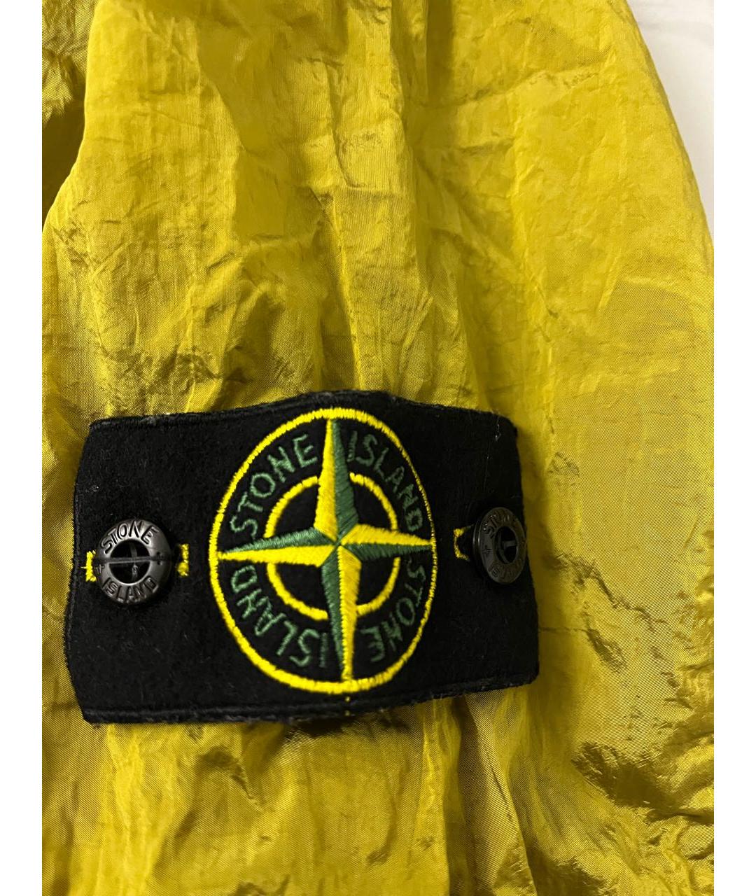 STONE ISLAND Золотая полиэстеровая куртка, фото 5