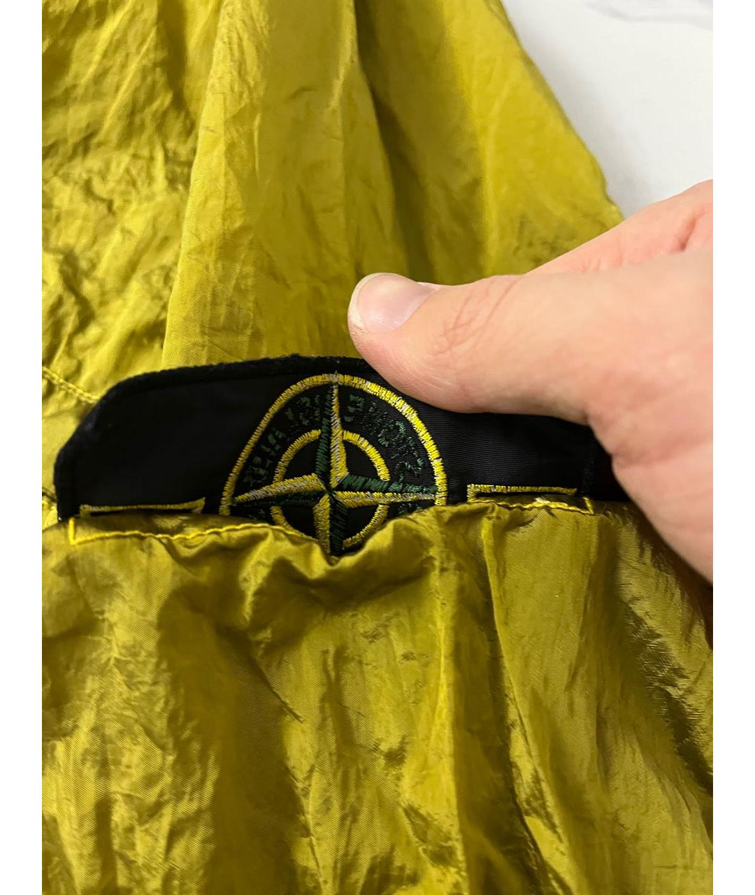 STONE ISLAND Золотая полиэстеровая куртка, фото 6