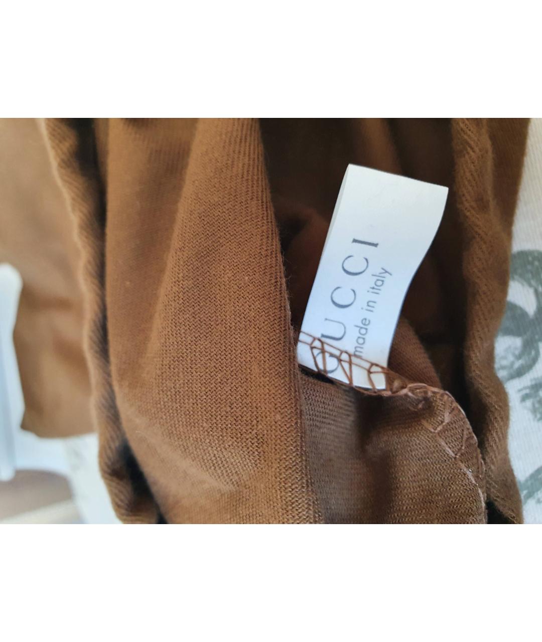 GUCCI Горчичные кожаные босоножки, фото 8