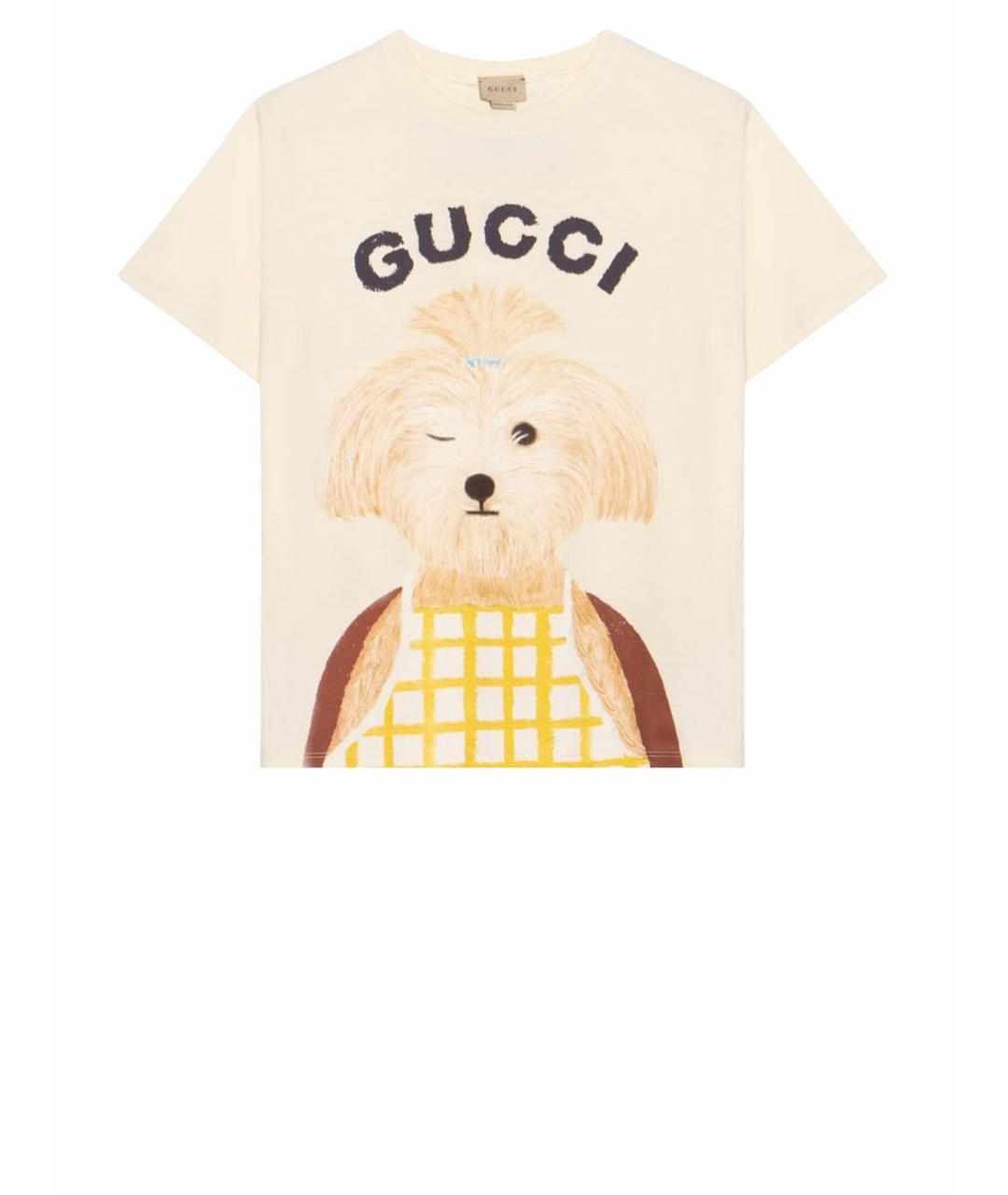 GUCCI KIDS Бежевый хлопковый детская футболка / топ, фото 1