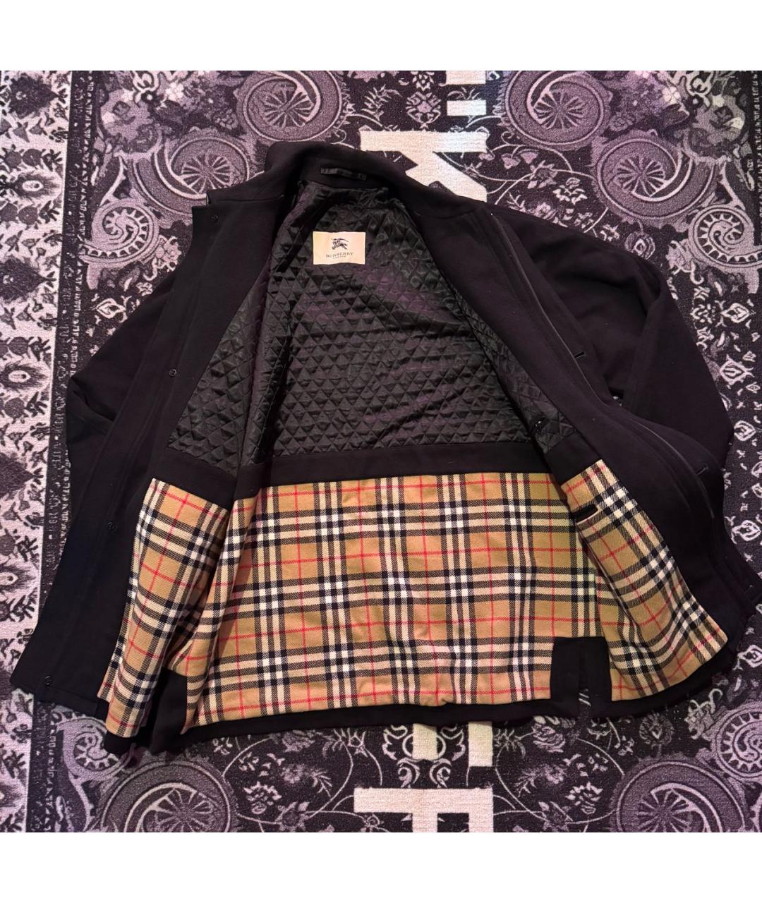 BURBERRY Черное шерстяное пальто, фото 3