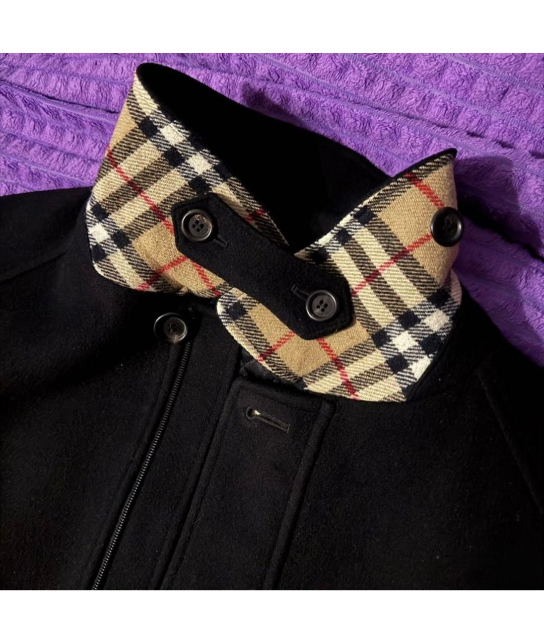 BURBERRY Черное шерстяное пальто, фото 5