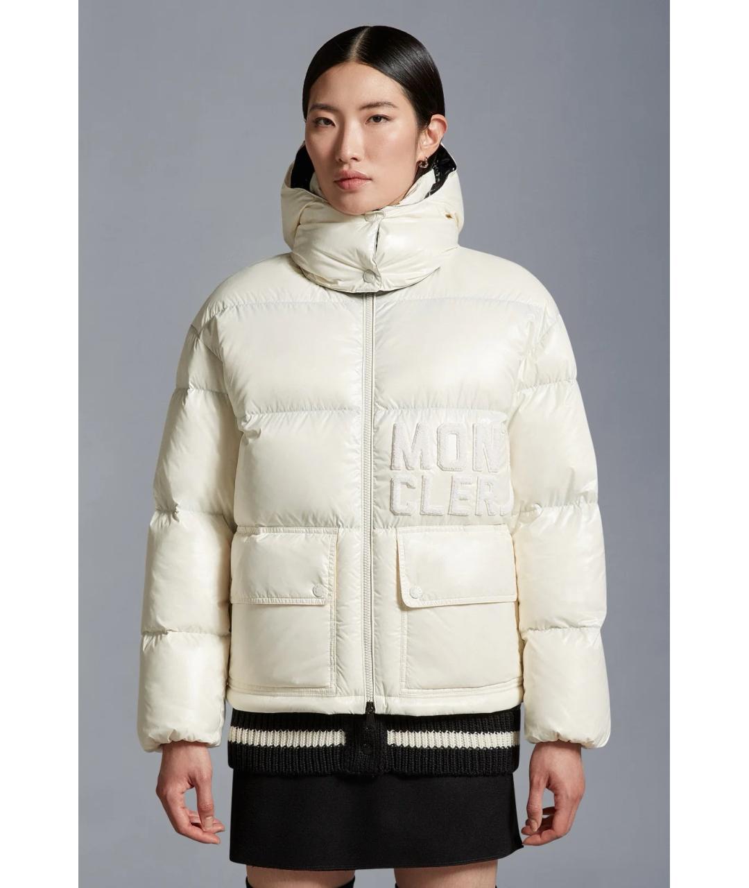 MONCLER Белый пуховик, фото 2