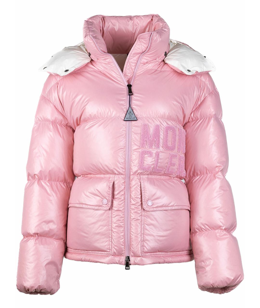 MONCLER Розовый пуховик, фото 1