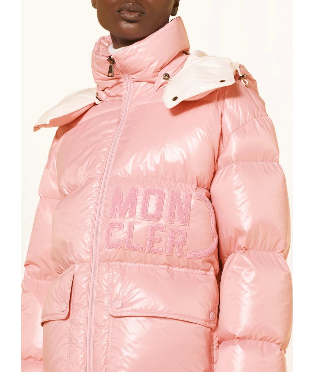 MONCLER Розовый пуховик, фото 4