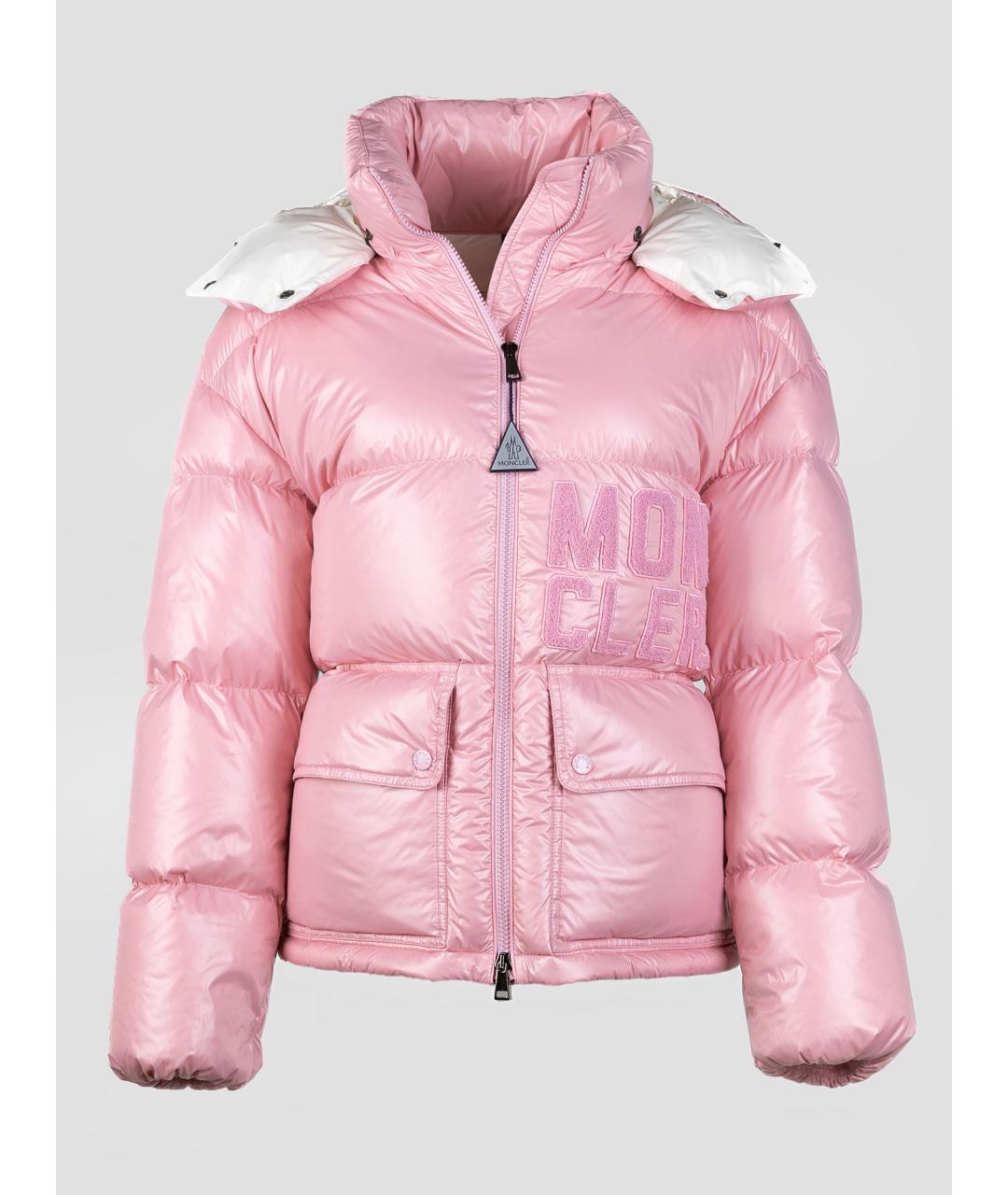 MONCLER Розовый пуховик, фото 10