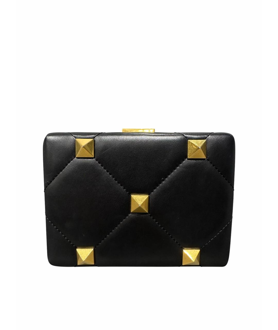 VALENTINO Черная кожаная сумка через плечо, фото 1