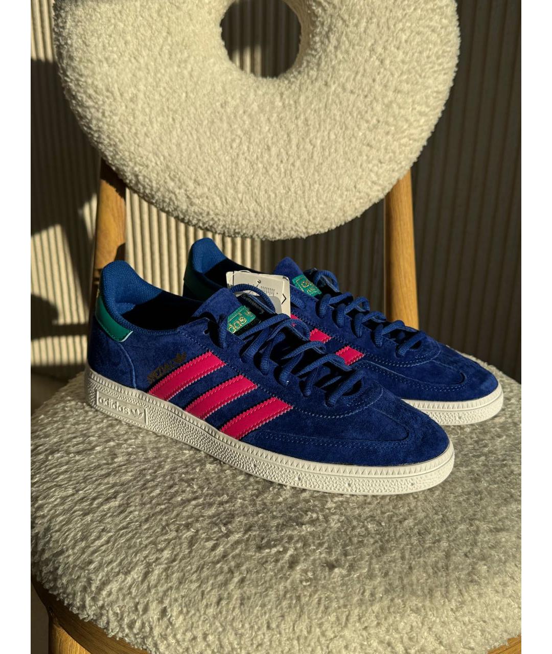 ADIDAS Синие замшевые низкие кроссовки / кеды, фото 8