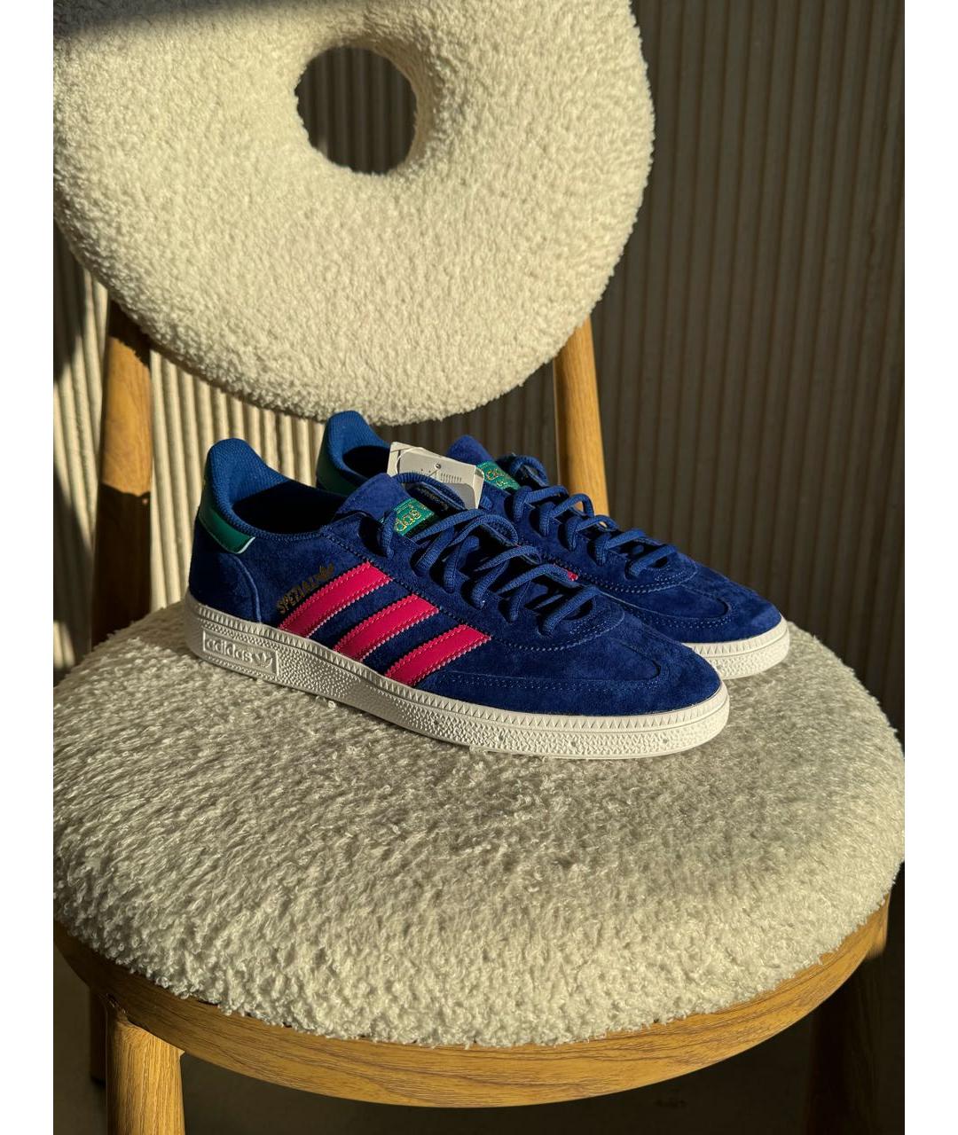 ADIDAS Синие замшевые низкие кроссовки / кеды, фото 7