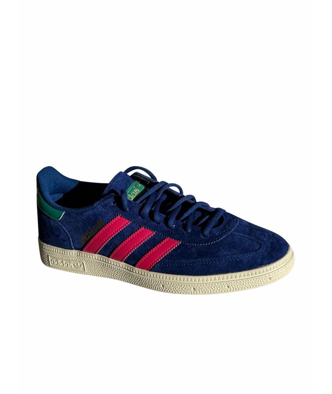 ADIDAS Синие замшевые низкие кроссовки / кеды, фото 1