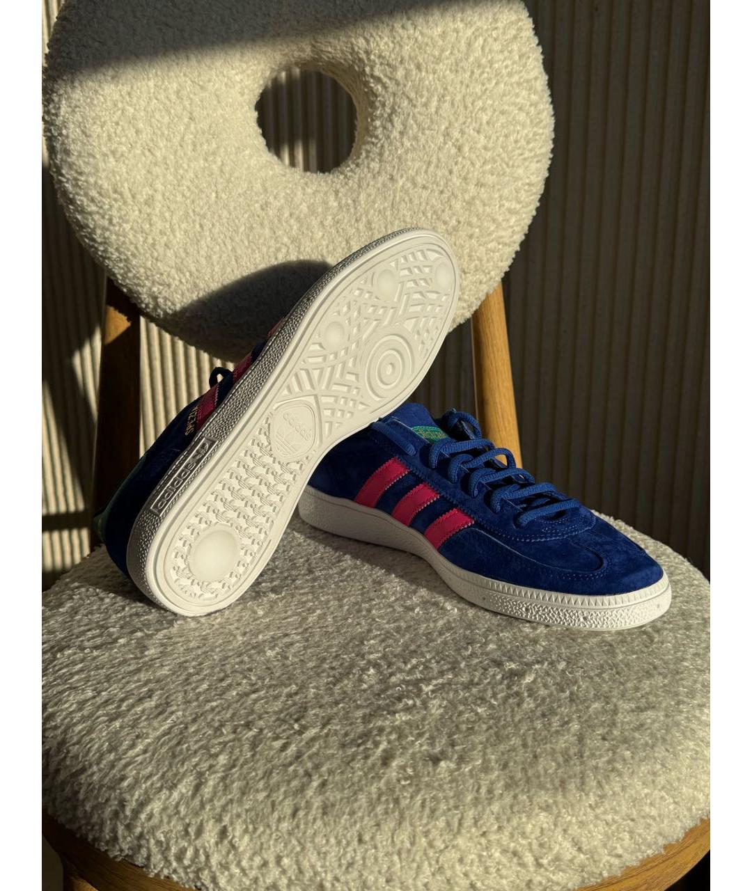 ADIDAS Синие замшевые низкие кроссовки / кеды, фото 4