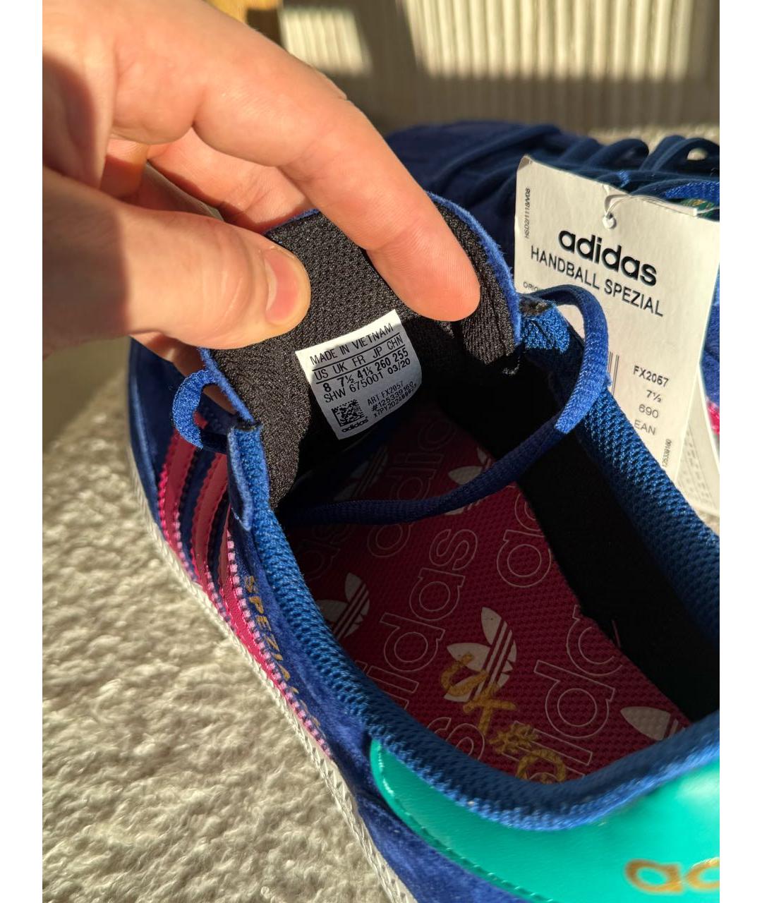ADIDAS Синие замшевые низкие кроссовки / кеды, фото 6
