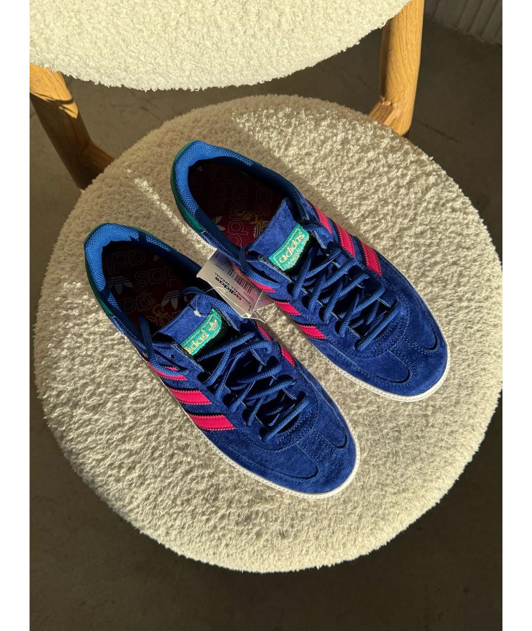 ADIDAS Синие замшевые низкие кроссовки / кеды, фото 5