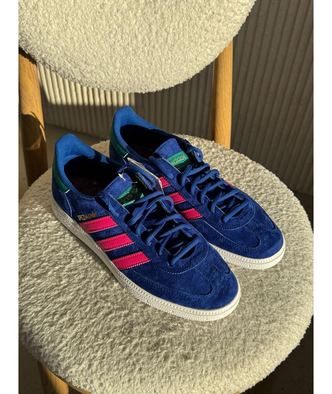ADIDAS Синие замшевые низкие кроссовки / кеды, фото 3