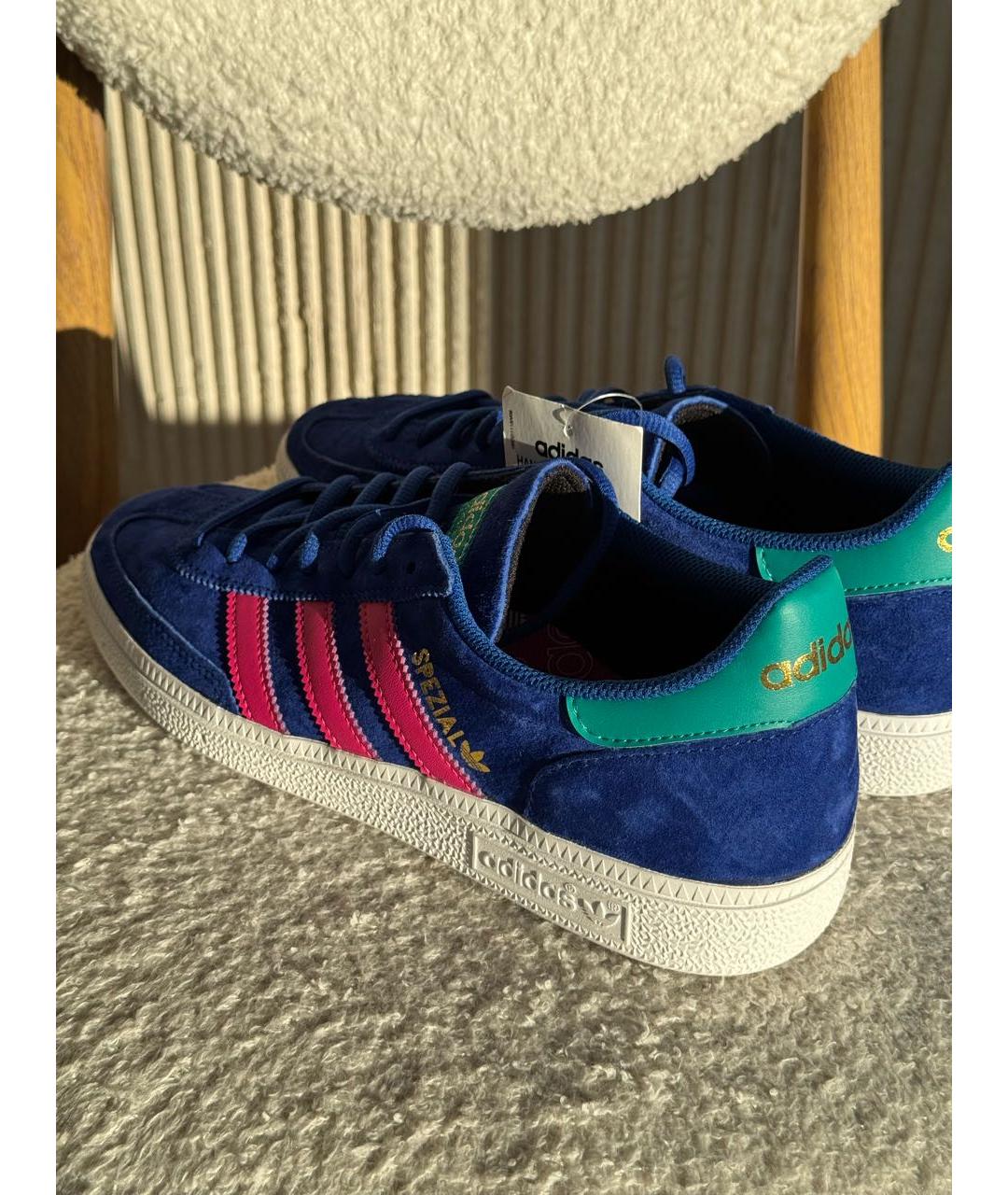 ADIDAS Синие замшевые низкие кроссовки / кеды, фото 2