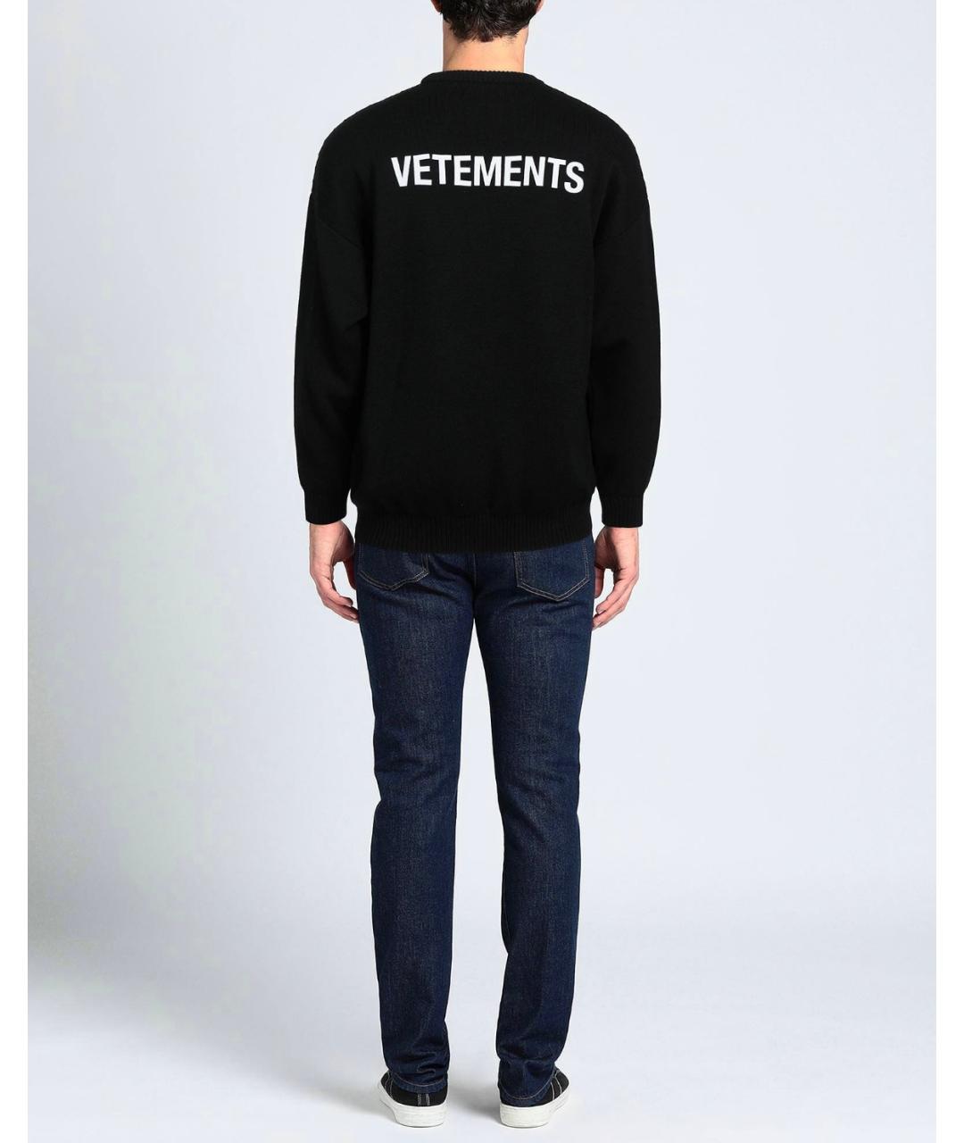 VETEMENTS Черный шерстяной джемпер / свитер, фото 4