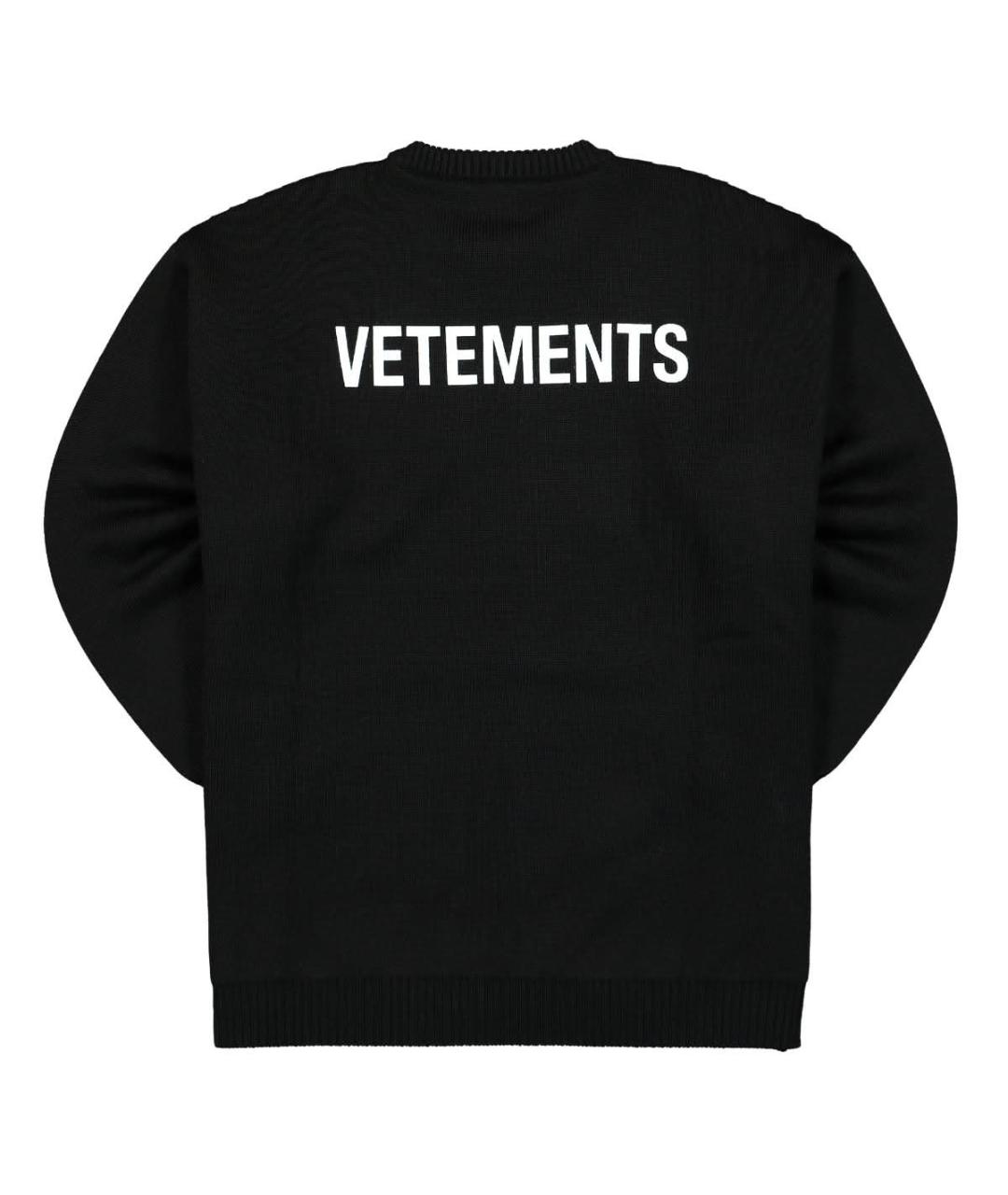 VETEMENTS Черный шерстяной джемпер / свитер, фото 2