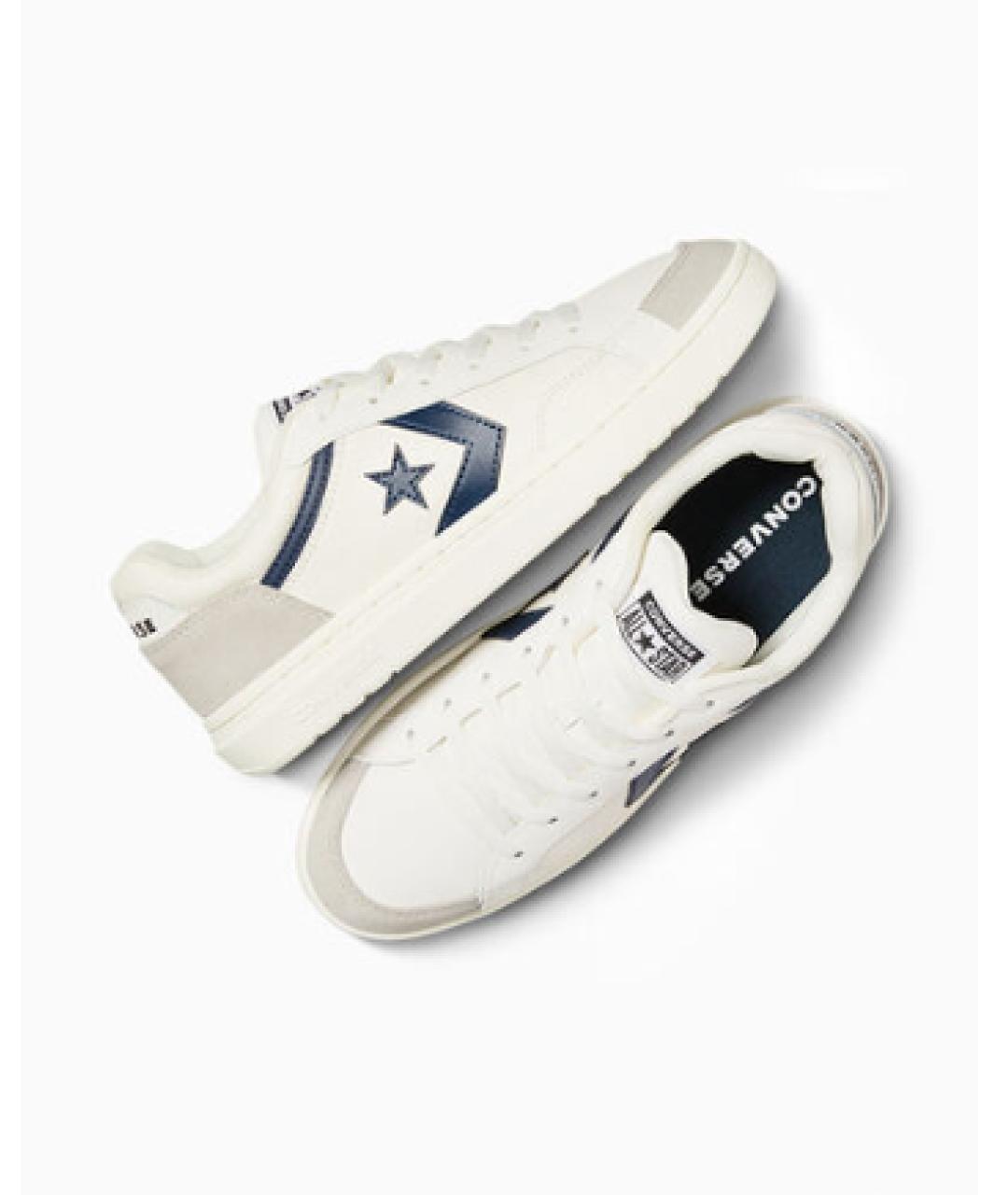 CONVERSE Белые кожаные низкие кроссовки / кеды, фото 3