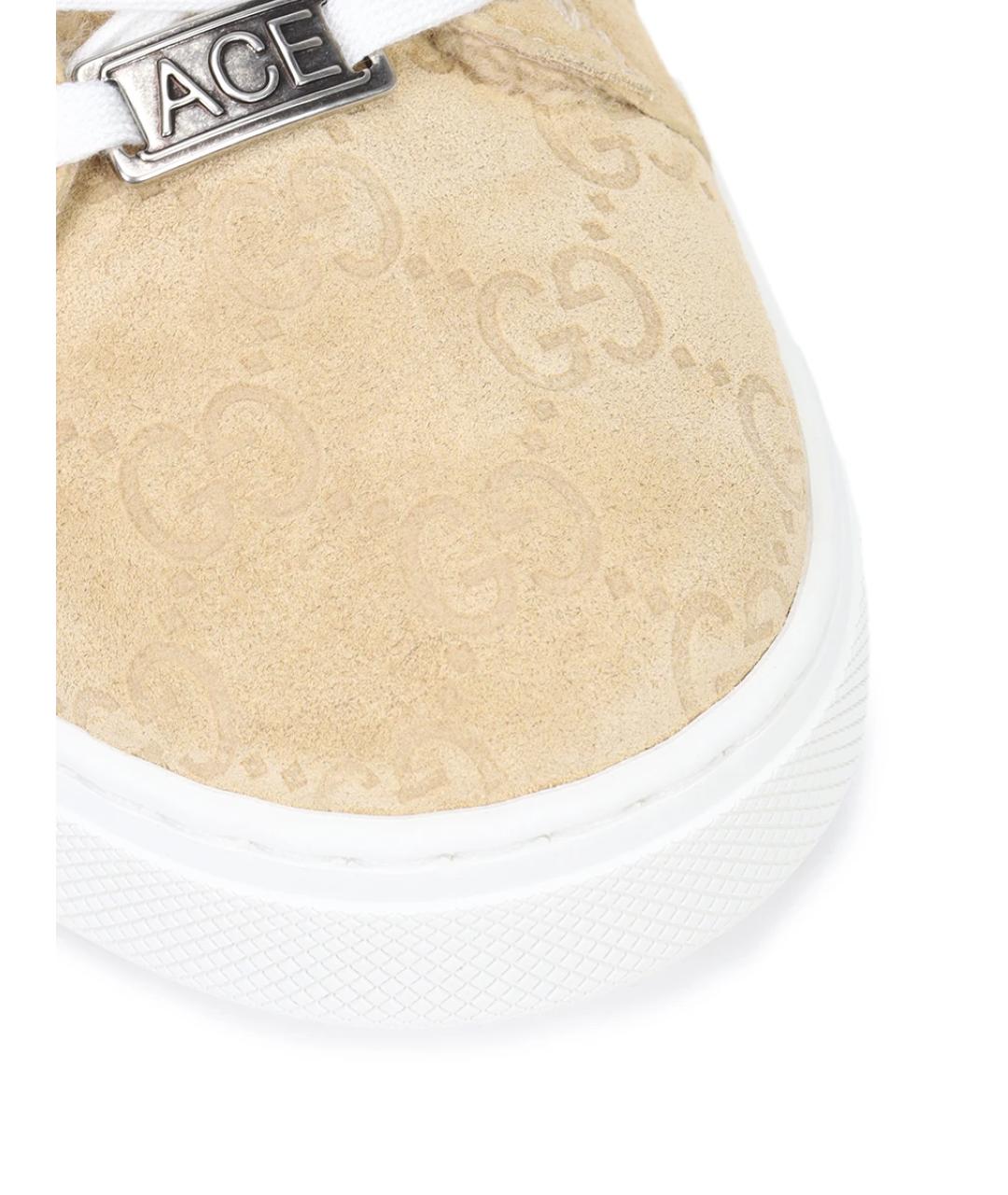 GUCCI Бежевые слипоны, фото 5