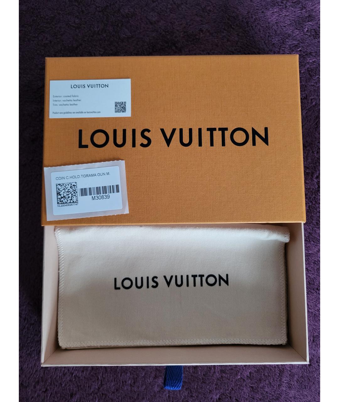 LOUIS VUITTON Серый кошелек, фото 7