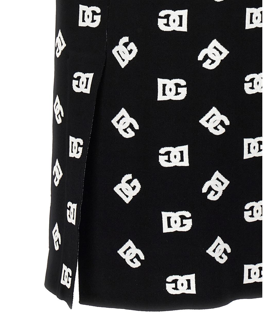 DOLCE&GABBANA Белая вискозная юбка миди, фото 4