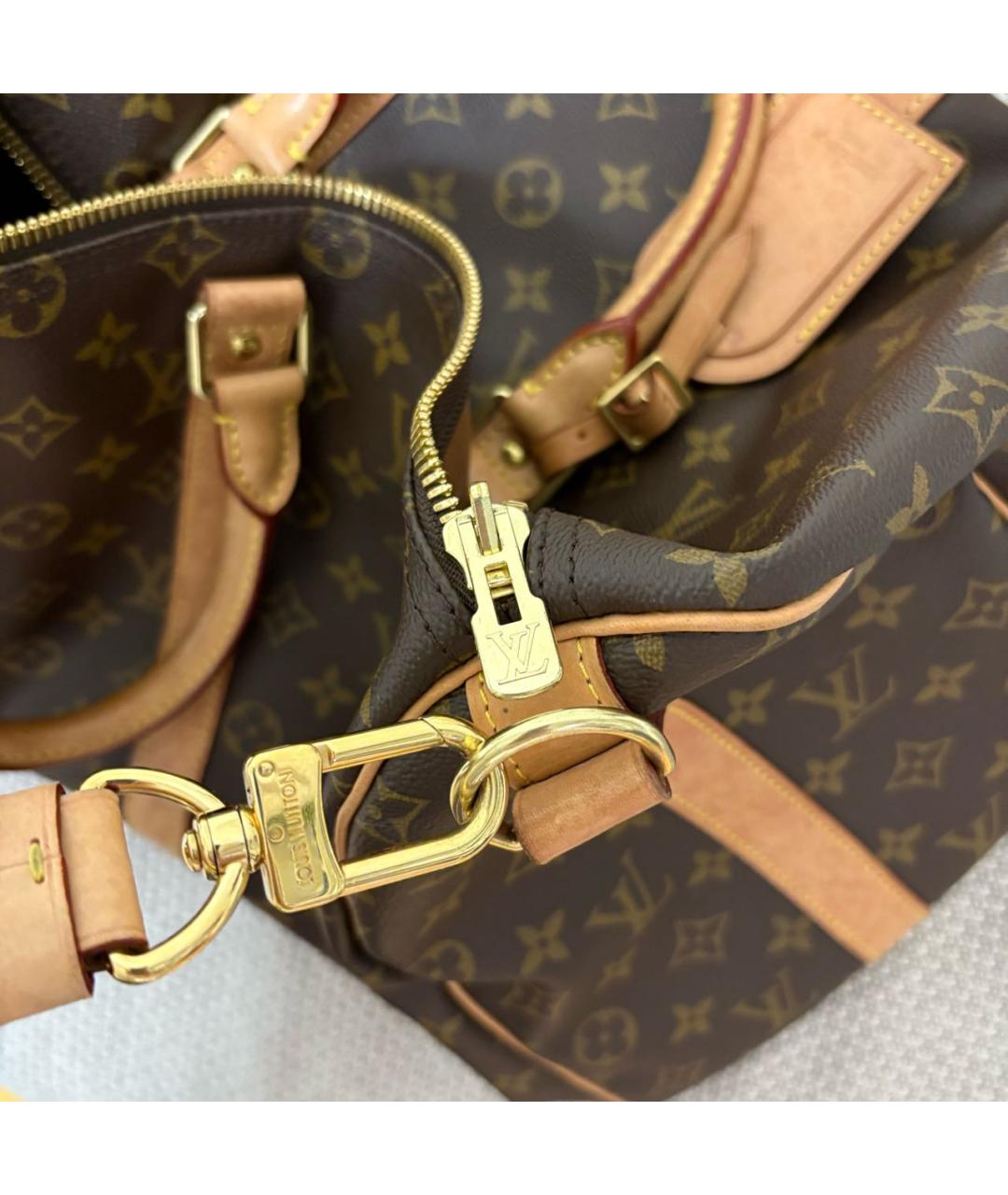 LOUIS VUITTON Коричневая дорожная/спортивная сумка, фото 6