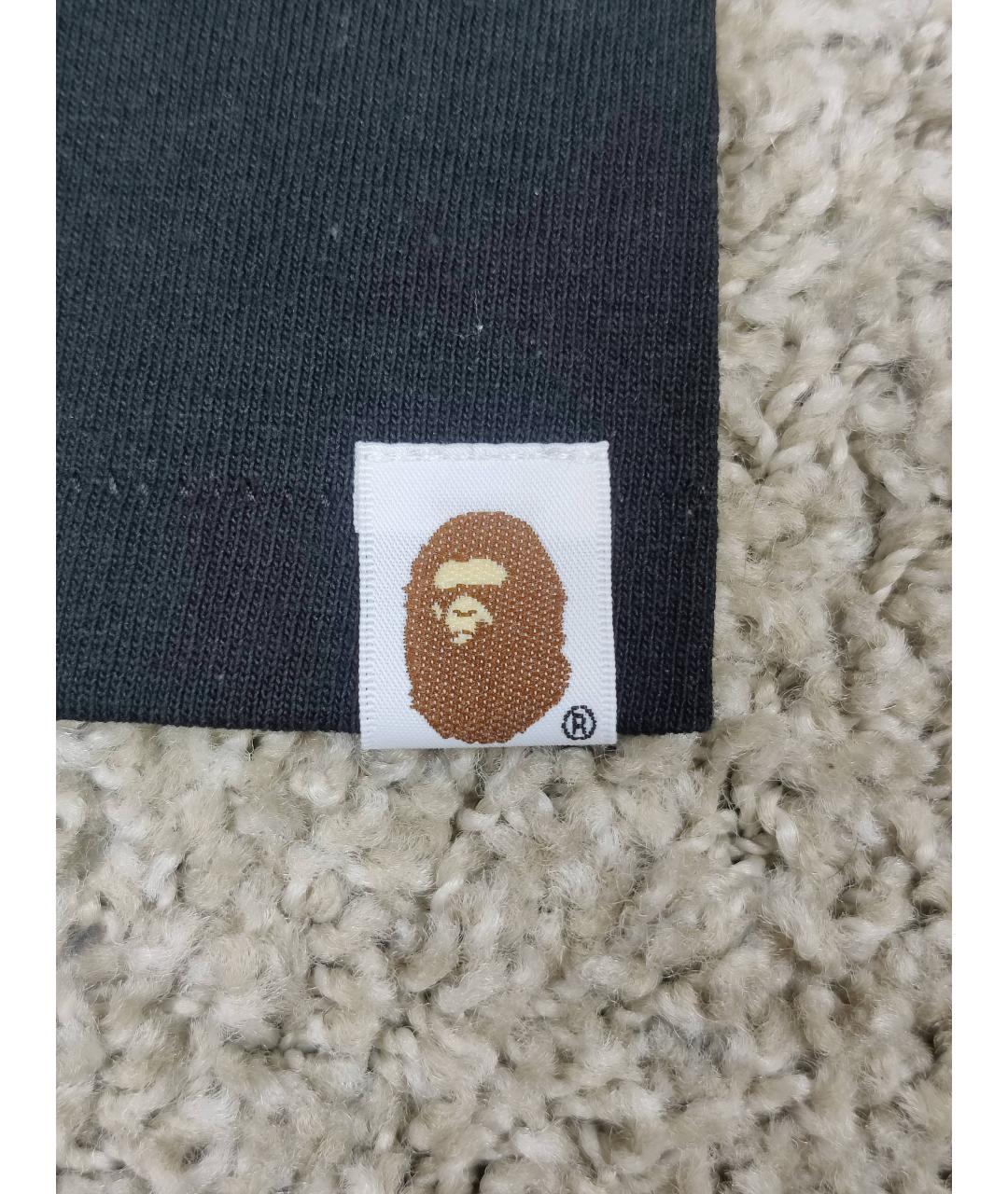 A BATHING APE Черная хлопковая футболка, фото 5