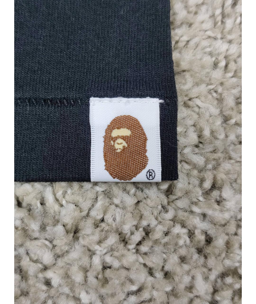 A BATHING APE Черная хлопковая футболка, фото 5