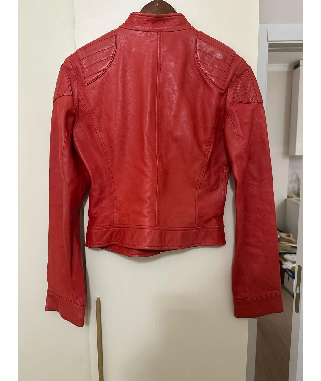 DOLCE&GABBANA Красная кожаная куртка, фото 2