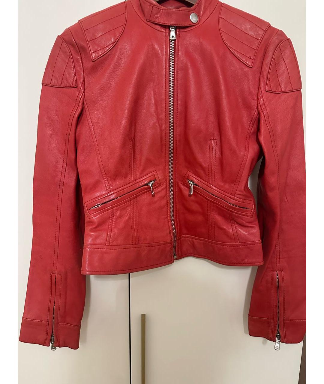 DOLCE&GABBANA Красная кожаная куртка, фото 5