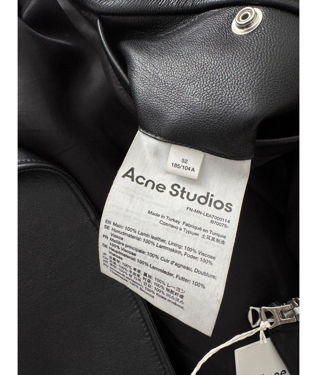 ACNE STUDIOS Черная кожаная куртка, фото 4