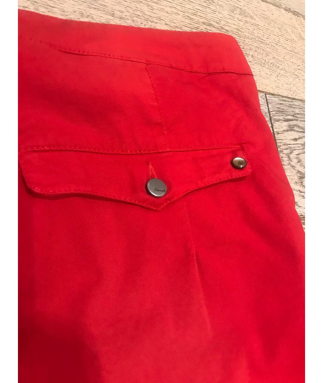 +PEOPLE Красные хлопко-эластановые брюки чинос, фото 5