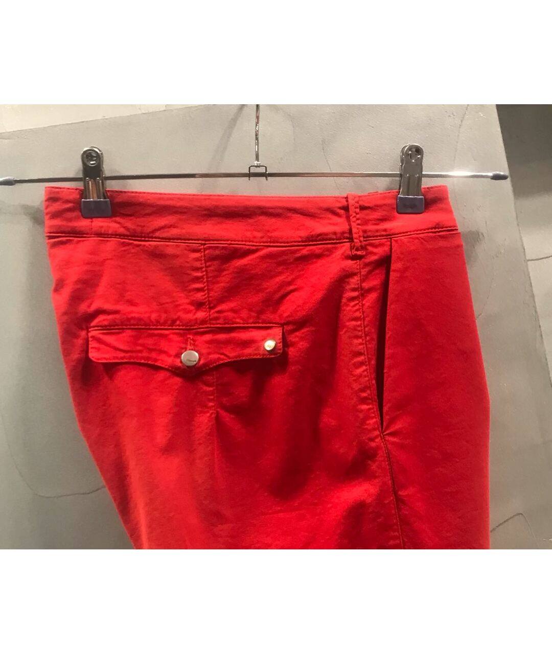 +PEOPLE Красные хлопко-эластановые брюки чинос, фото 3