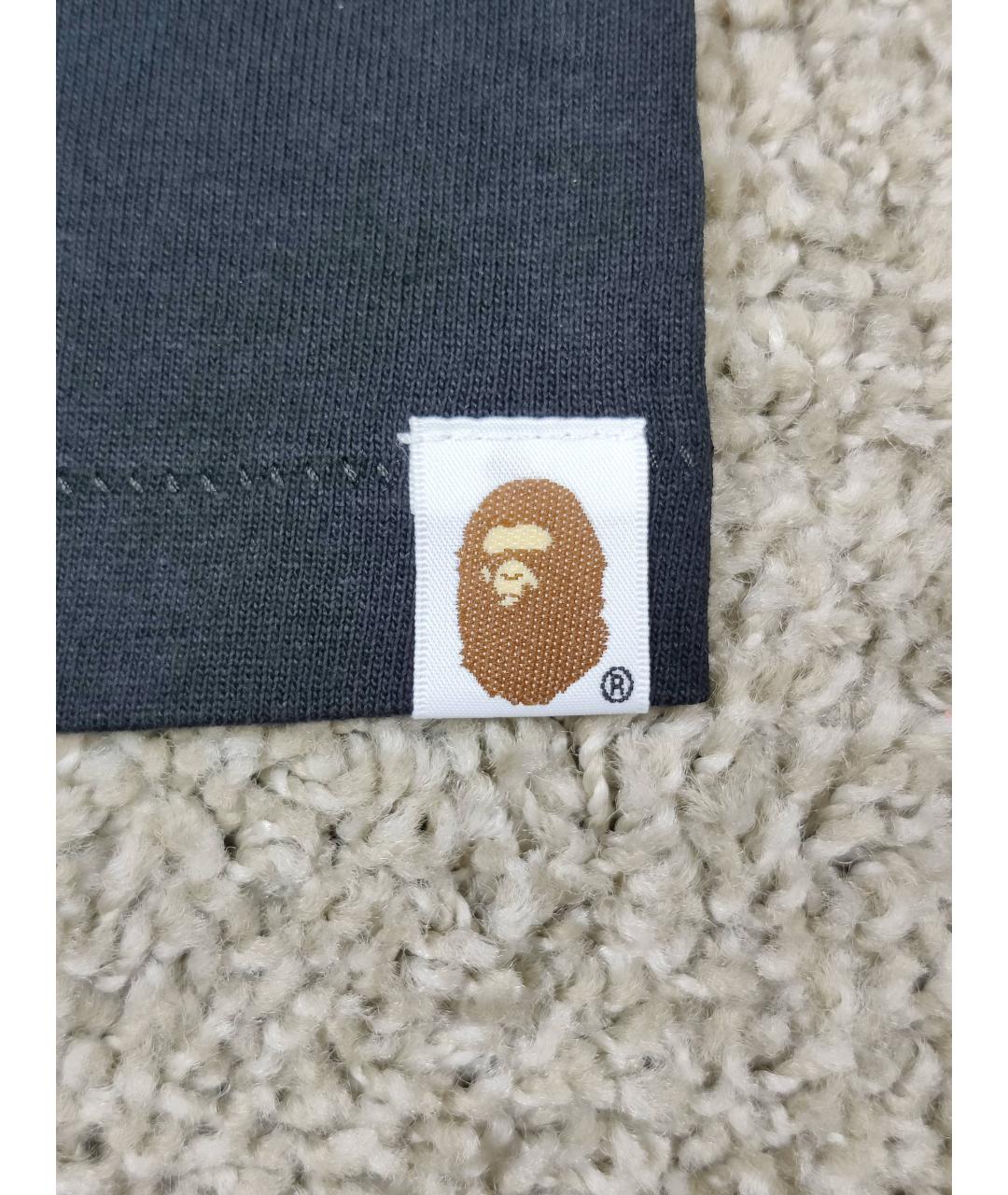 A BATHING APE Черная хлопковая футболка, фото 5