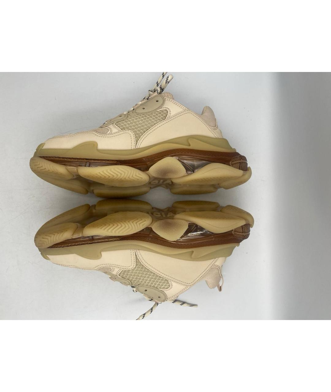 BALENCIAGA Бежевые текстильные кроссовки, фото 6