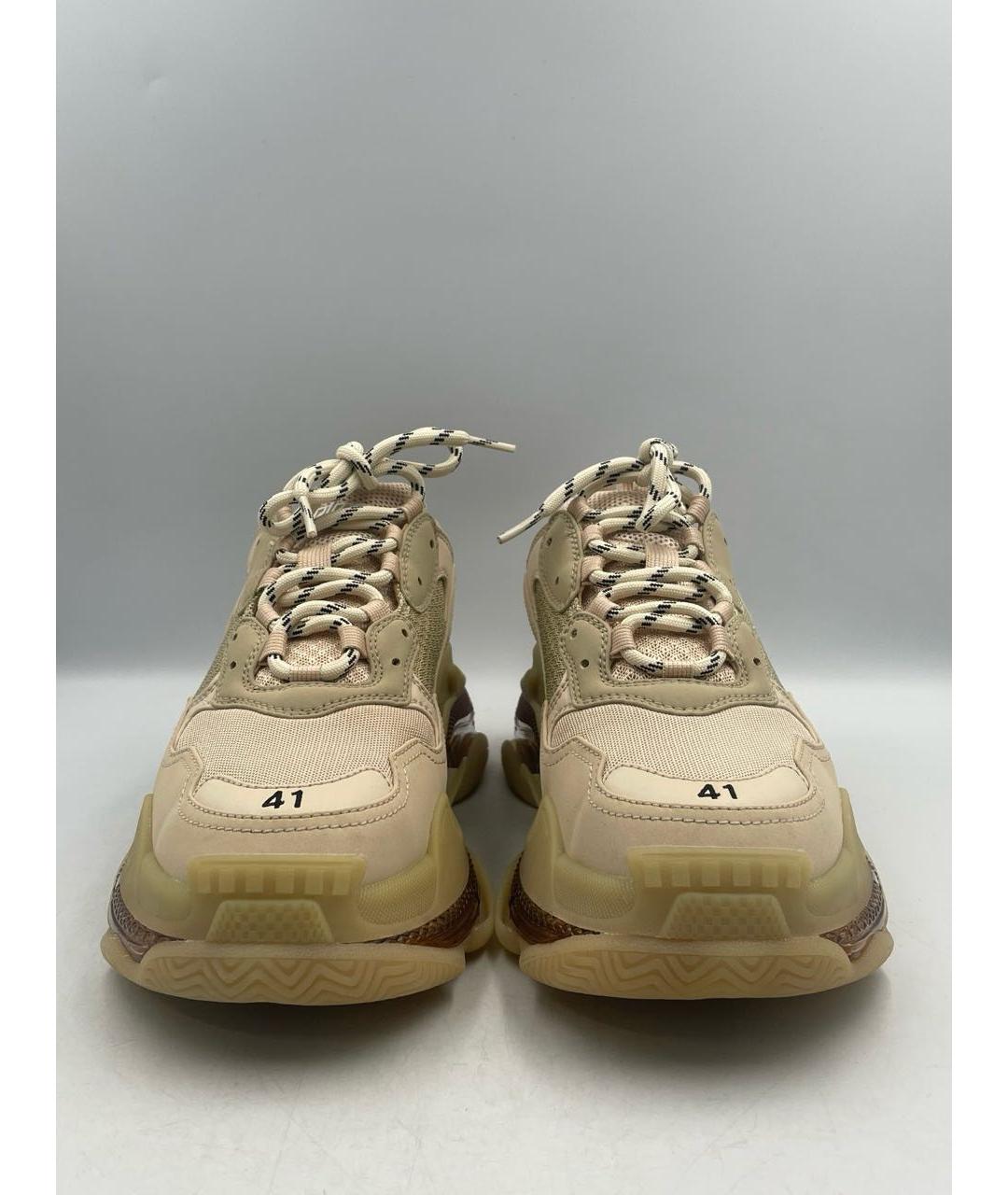 BALENCIAGA Бежевые текстильные кроссовки, фото 2