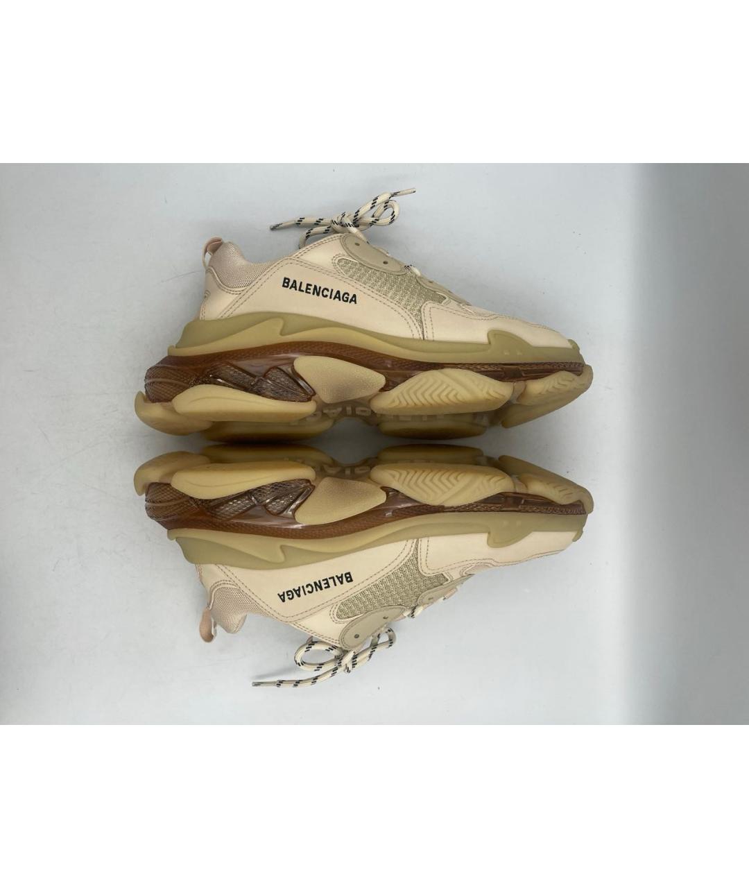 BALENCIAGA Бежевые текстильные кроссовки, фото 7