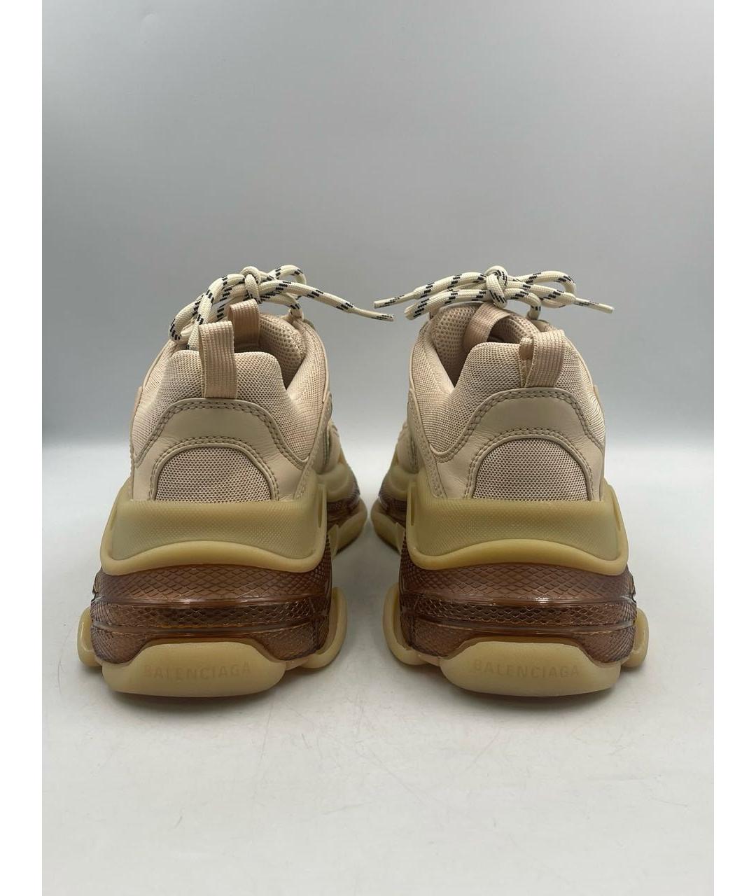 BALENCIAGA Бежевые текстильные кроссовки, фото 4