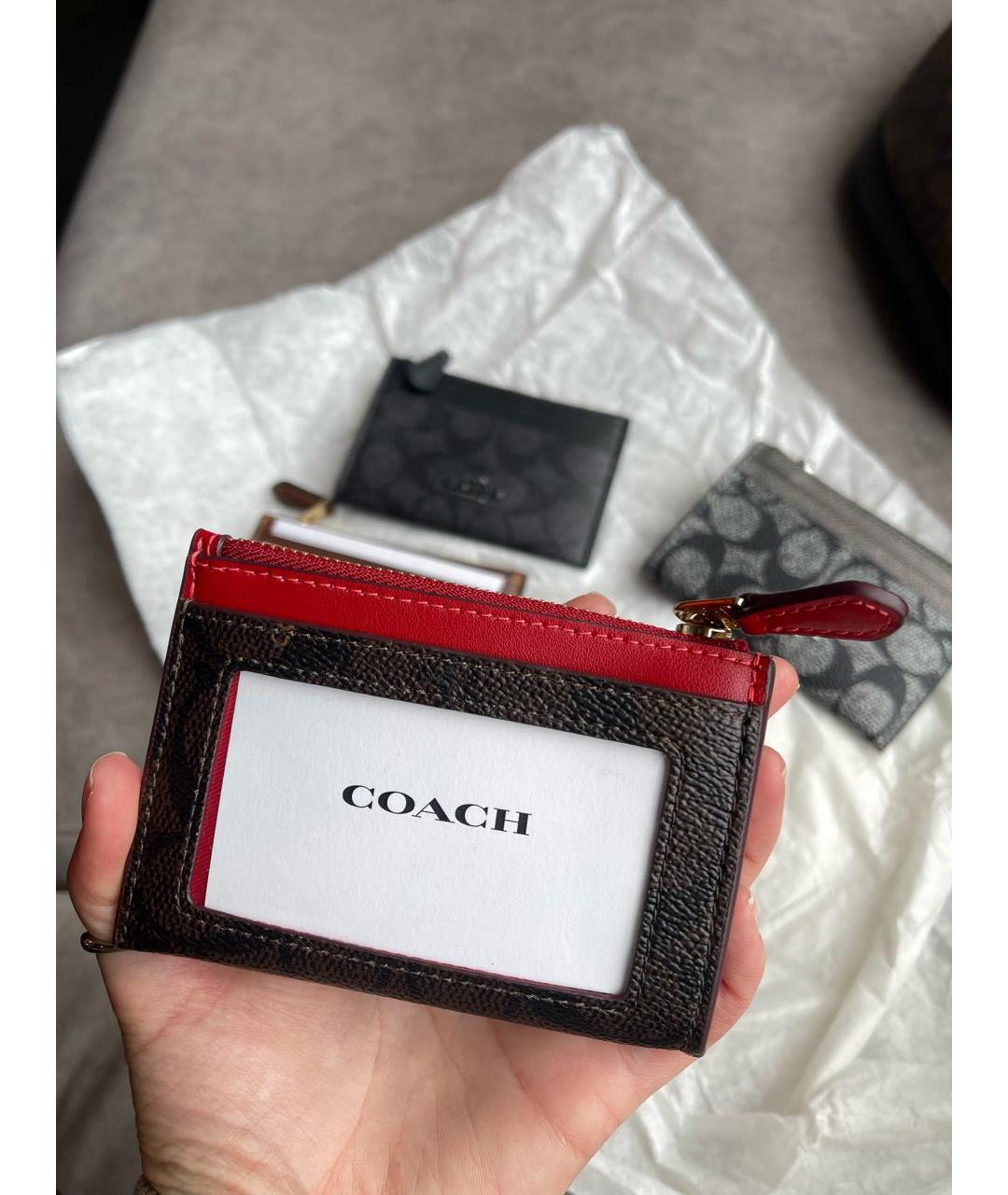 COACH Коричневый кардхолдер, фото 3