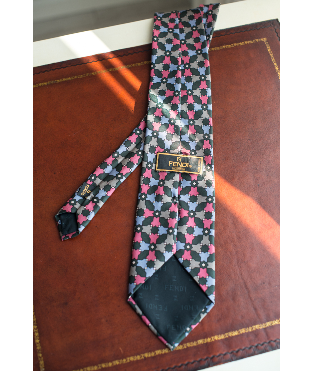 FENDI Мульти шелковый галстук, фото 2