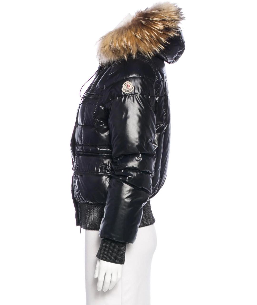 MONCLER Фиолетовый полиэстеровый пуховик, фото 7