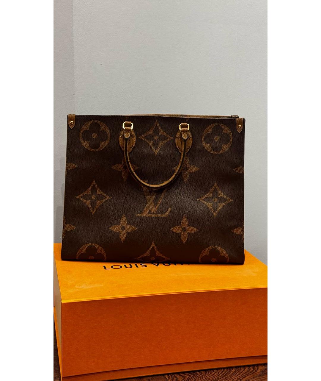 LOUIS VUITTON Коричневая сумка тоут, фото 6