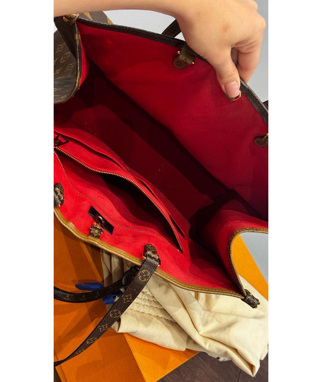 LOUIS VUITTON Коричневая сумка тоут, фото 4