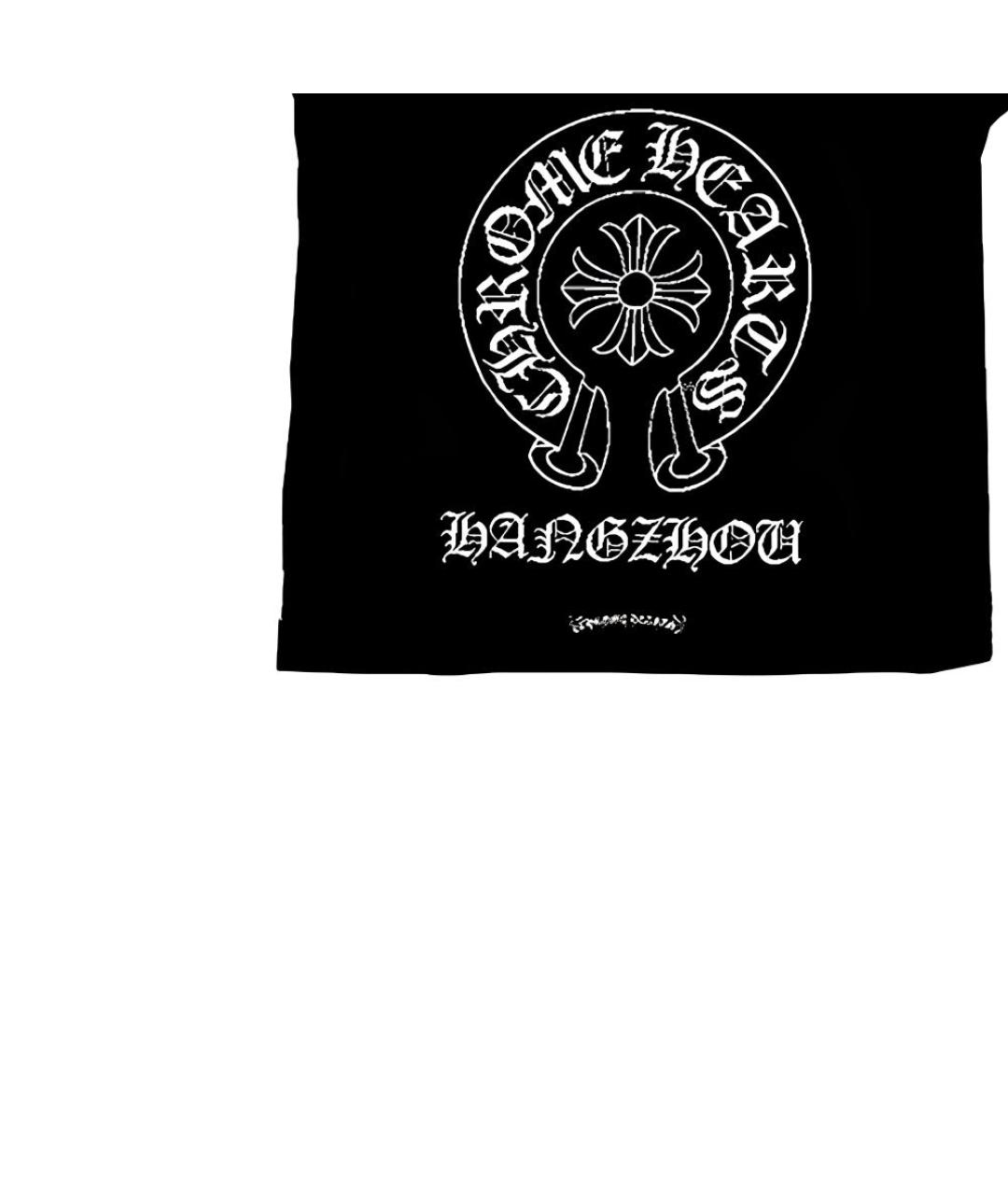 CHROME HEARTS Черная хлопковая футболка, фото 3