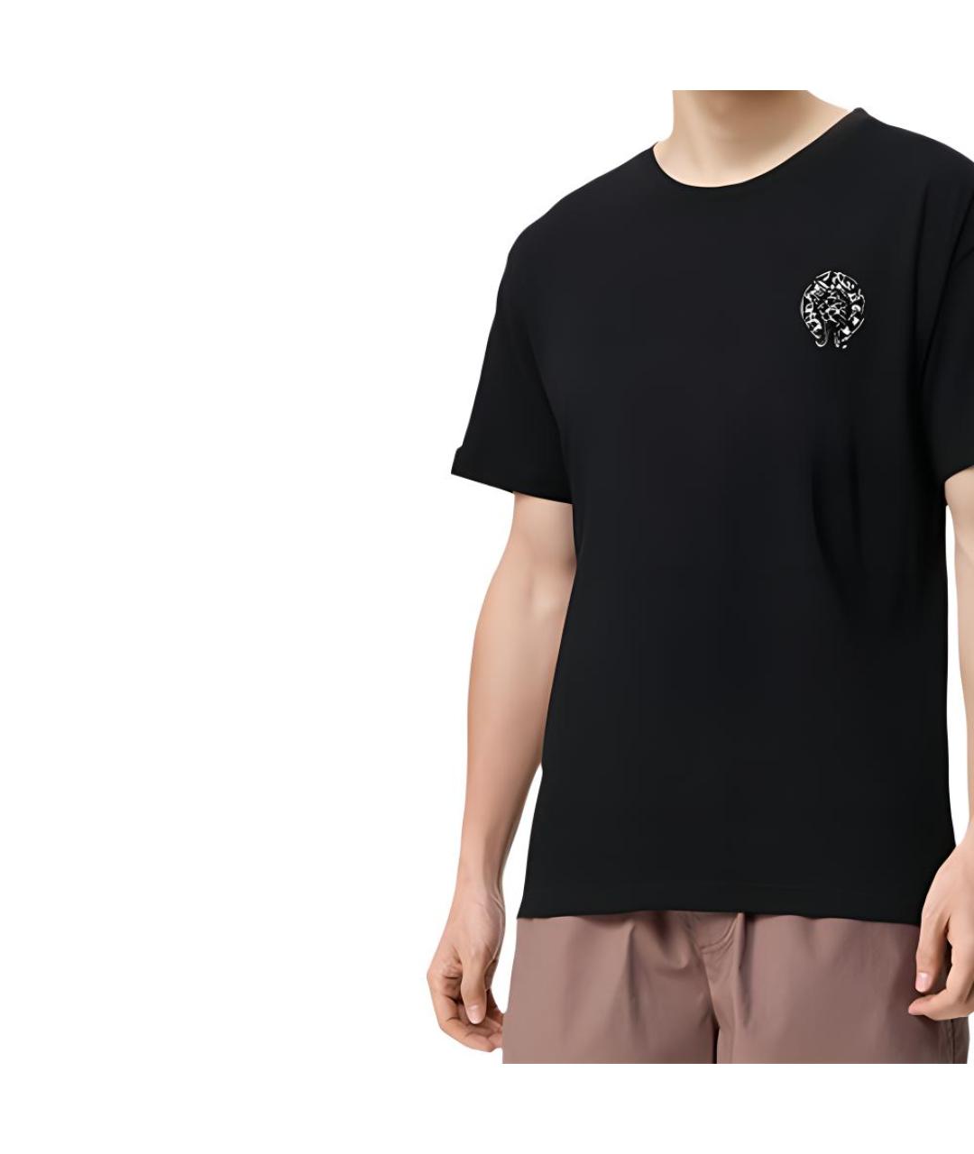 CHROME HEARTS Черная хлопковая футболка, фото 4
